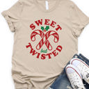  Sweet But Twisted Candy Cane Graphic Tee