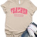 Small Tan Teacher (Daisy Accent) Graphic Tee