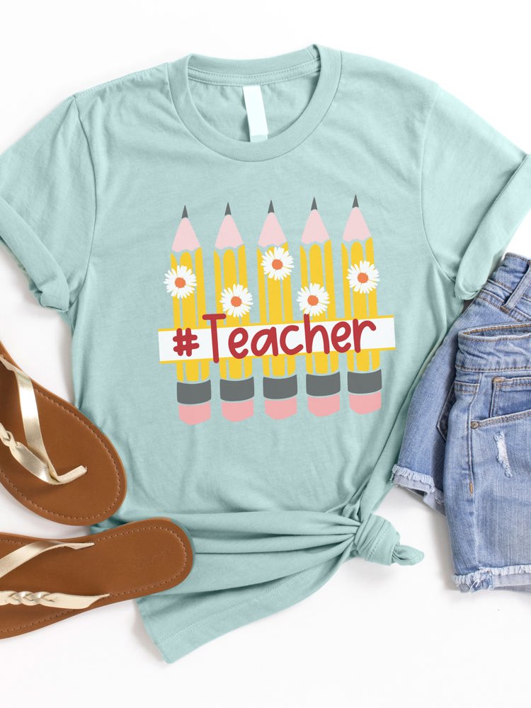 #Teacher Pencils Graphic Tee