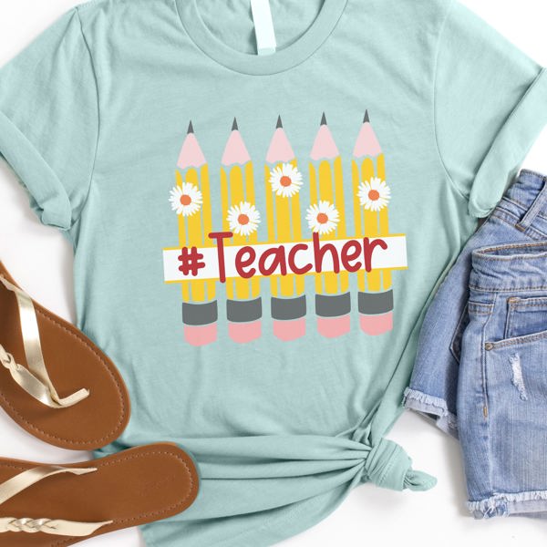 #Teacher Pencils Graphic Tee