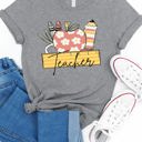 Small Gray Teacher Ruler Graphic Tee