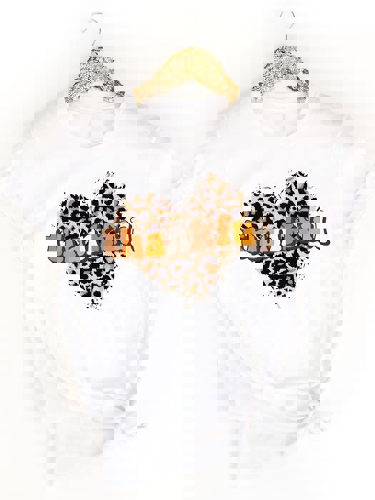 Thankful Cheetah Heart Graphic Tee