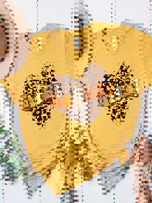 Thankful Cheetah Heart Graphic Tee