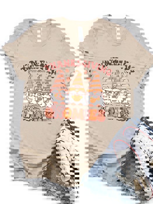 Thanksgiving With My Gnomies Graphic Tee