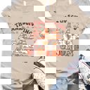 Small Tan Thanksgiving With My Gnomies Graphic Tee