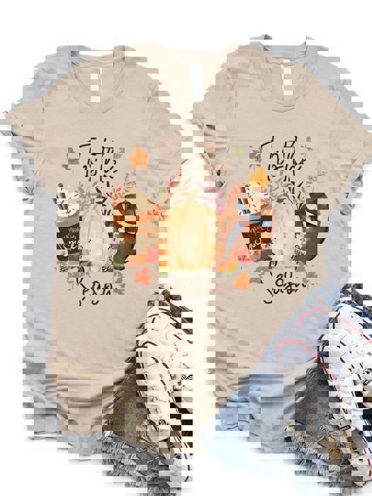 Tis The Season Football Pumpkin Graphic Tee