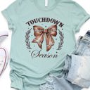 Small Slate Touchdown Season Coquette Graphic Tee