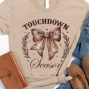 Small Tan Touchdown Season Coquette Graphic Tee