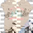Small Tan Just A Teacher Who Loves Christmas Graphic Tee
