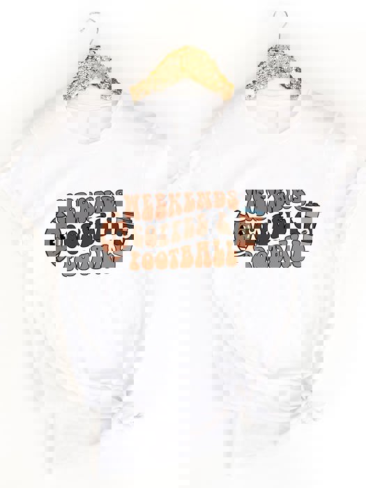 Weekends Coffee & Football Graphic Tee
