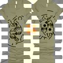 Small Olive Welcome Autumn Plaid Pumpkin Graphic Tee