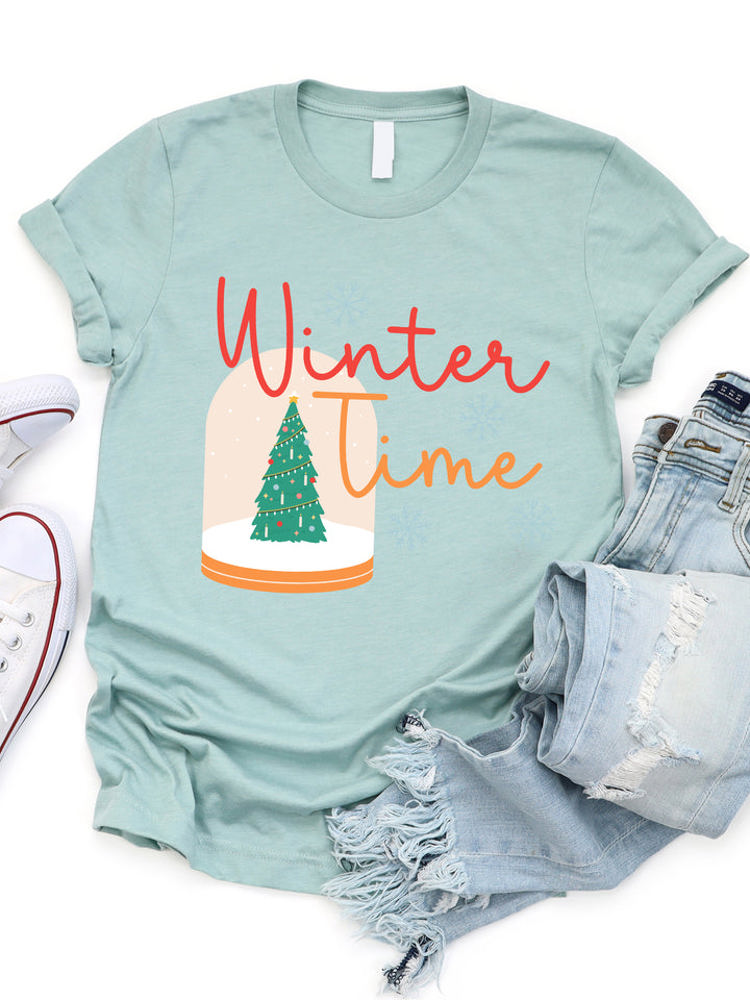 Winter Time Snow Globe Graphic Tee