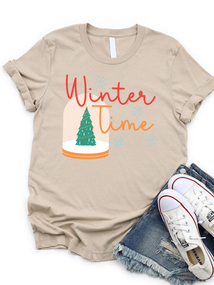 Winter Time Snow Globe Graphic Tee