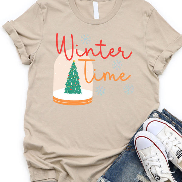 Winter Time Snow Globe Graphic Tee