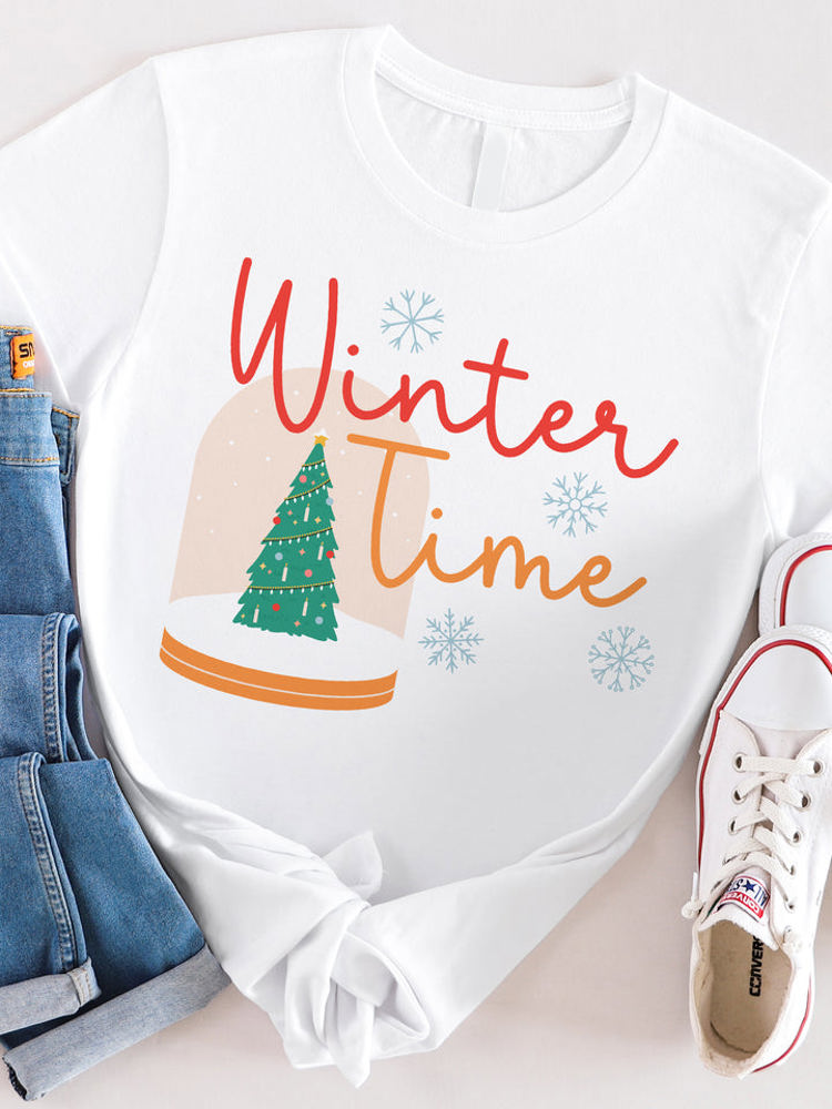 Winter Time Snow Globe Graphic Tee