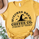 Small Yellow Witches Brew Coffee Co. Graphic Tee