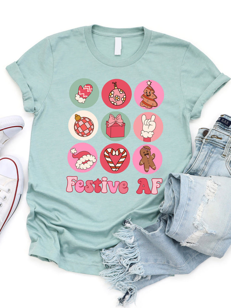 Christmas Icon Festive AF Graphic Tee