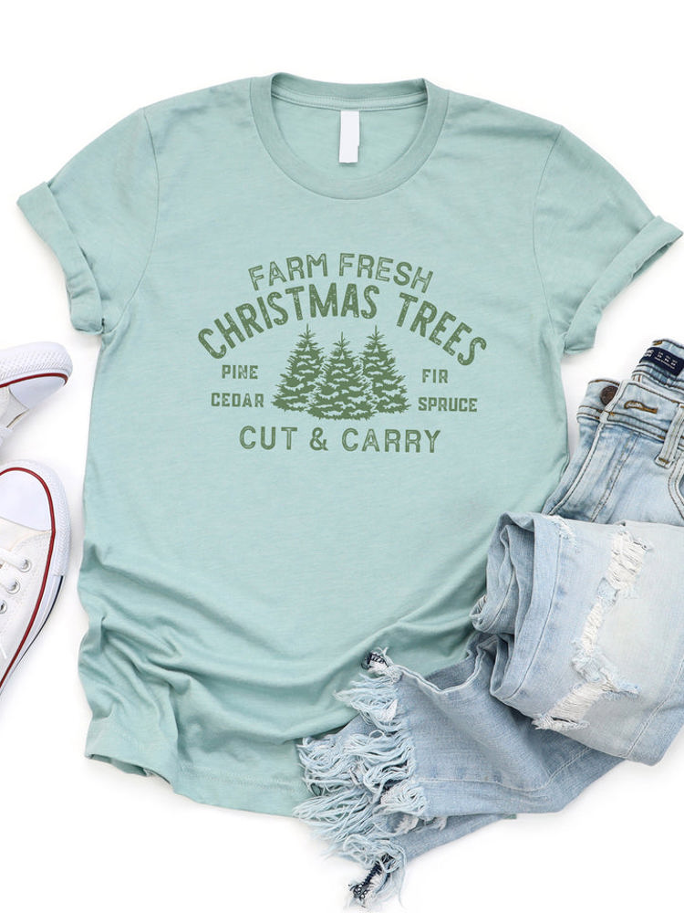 Farm Fresh Christmas Trees Graphic Tee