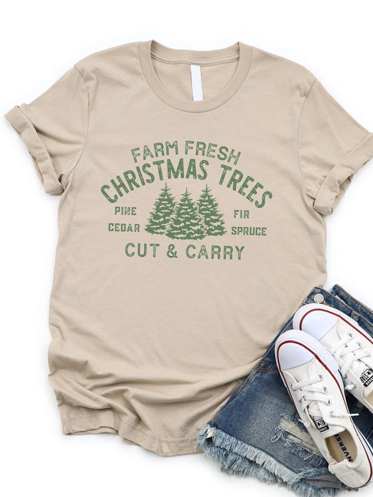 Farm Fresh Christmas Trees Graphic Tee