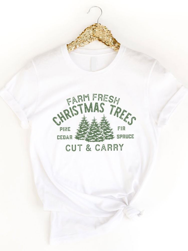 Farm Fresh Christmas Trees Graphic Tee