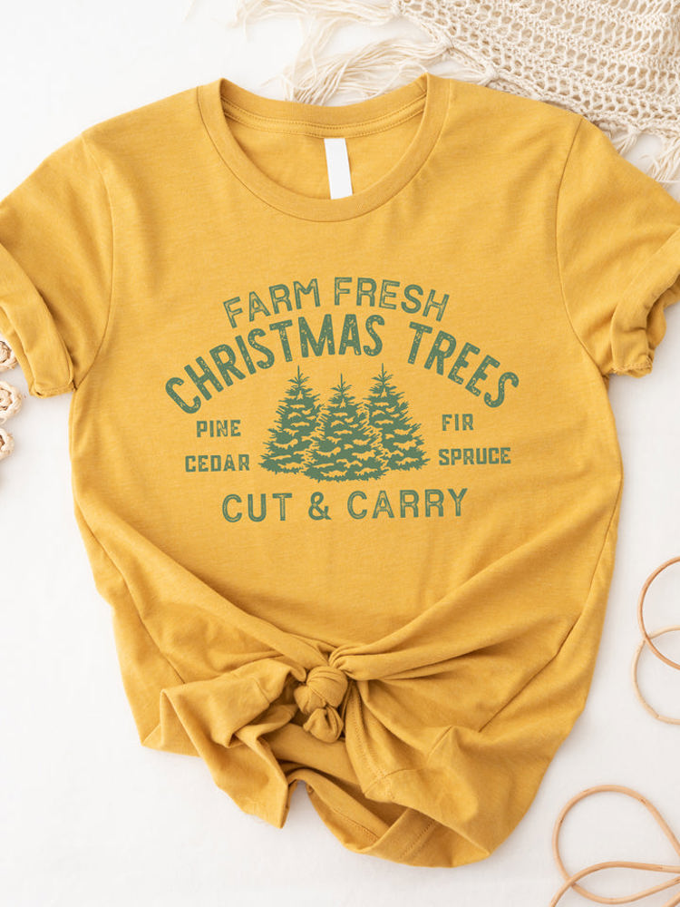 Farm Fresh Christmas Trees Graphic Tee