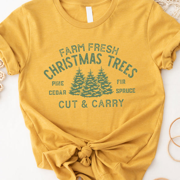 Farm Fresh Christmas Trees Graphic Tee