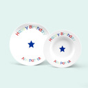 Plate and Bowl Personalized Birthday Plate  - Star - Custom Plate for Boys - Birthday Keepsake