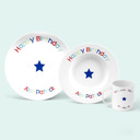 Plate, Bowl and Mug Personalized Birthday Plate  - Star - Custom Plate for Boys - Birthday Keepsake