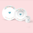 Plate, Bowl and Mug Personalized Birthday Plate  - Heart - Custom Plate for Girls - Birthday Keepsake