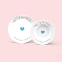 Plate and Bowl Personalized Birthday Plate  - Heart - Custom Plate for Girls - Birthday Keepsake