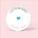 Plate Personalized Birthday Plate  - Heart - Custom Plate for Girls - Birthday Keepsake