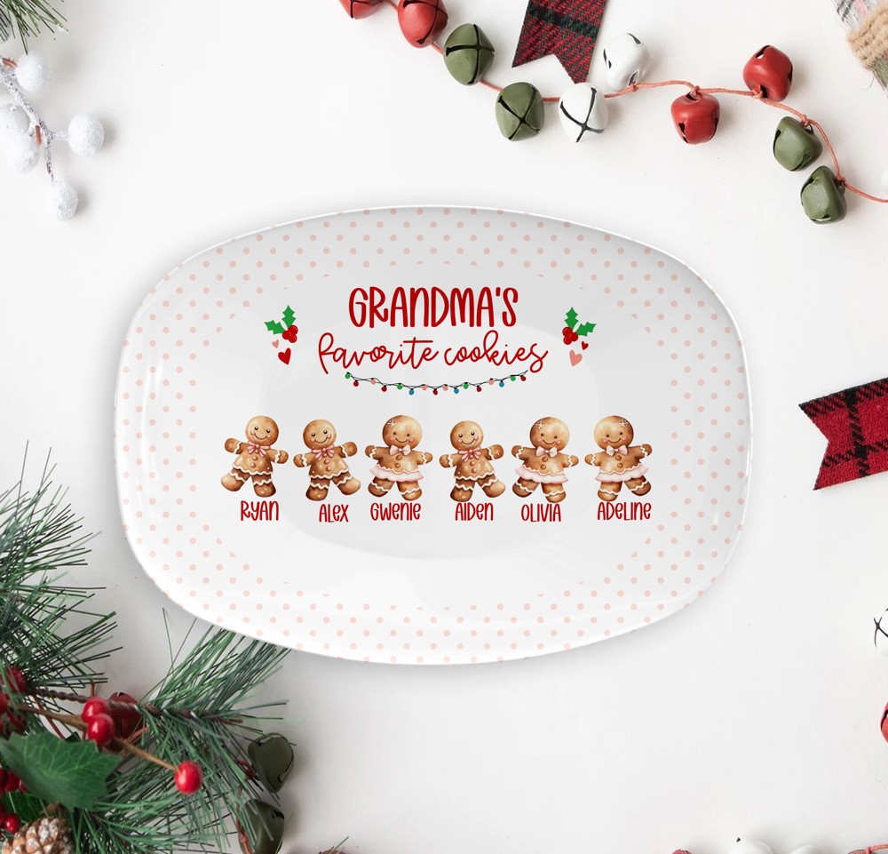 Grandmas Favorite Cookies Plate | Gift for Nana | Grandma Gift | Family Names