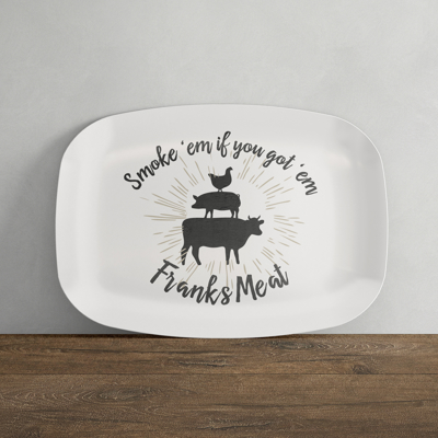 Custom Father's Day Gift - Smoke Master Personalized Platter - Meat Plate Personalized Grill Plate