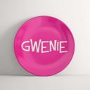  Personalized Plate - Pink - Birthday Plate