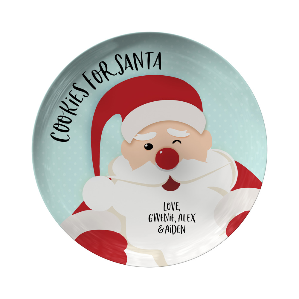 Cookies for Santa - Personalized Christmas Plates - Jolly St Nick