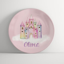  Personalized Plate - Princess Castle - Custom Birthday Gift for Girls