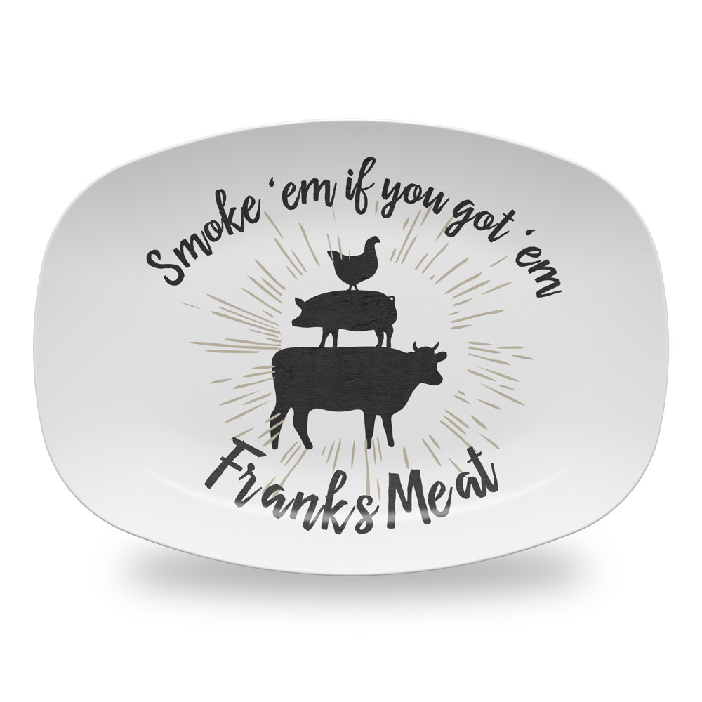 Custom Father's Day Gift - Smoke Master Personalized Platter - Meat Plate Personalized Grill Plate