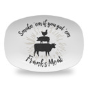  Custom Father's Day Gift - Smoke Master Personalized Platter - Meat Plate Personalized Grill Plate