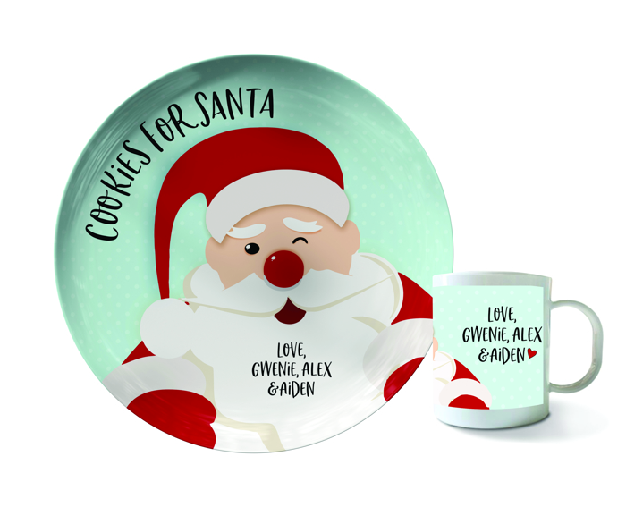 Cookies for Santa - Personalized Christmas Plates - Jolly St Nick
