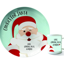 Plate and Mug Cookies for Santa - Personalized Christmas Plates - Jolly St Nick