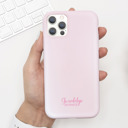  Pink Name Personalized Cell Phone Case | Modern Custom Phone Case | Minimalist Design