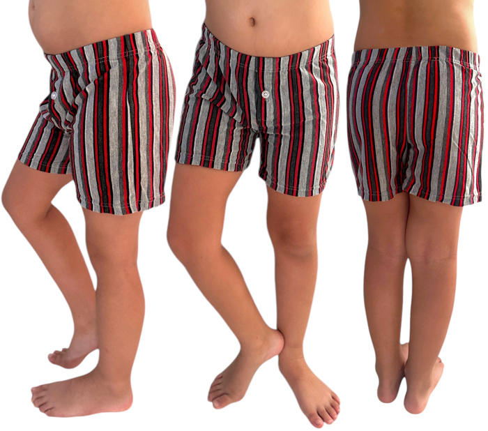 Boy's Multi-Item Pack Of Cotton Striped Print Boxer Shorts