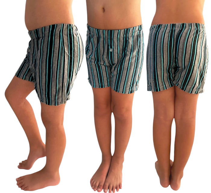 Boy's Multi-Item Pack Of Cotton Striped Print Boxer Shorts