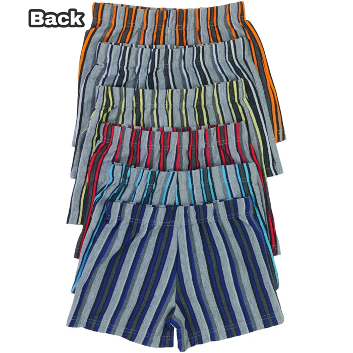 Boy's Multi-Item Pack Of Cotton Striped Print Boxer Shorts