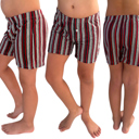 L 6 Pack: Assorted Boy's Multi-Item Pack Of Cotton Striped Print Boxer Shorts