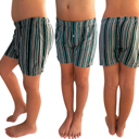 L 6 Pack: Assorted Boy's Multi-Item Pack Of Cotton Striped Print Boxer Shorts