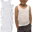  Boy's Multi-Item Pack of White Cotton Blend Tank Top Undershirts