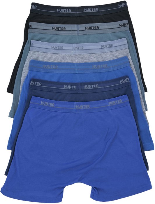 Men's Multi-Item Pack of Solid Colored Cotton Blend Boxer Briefs