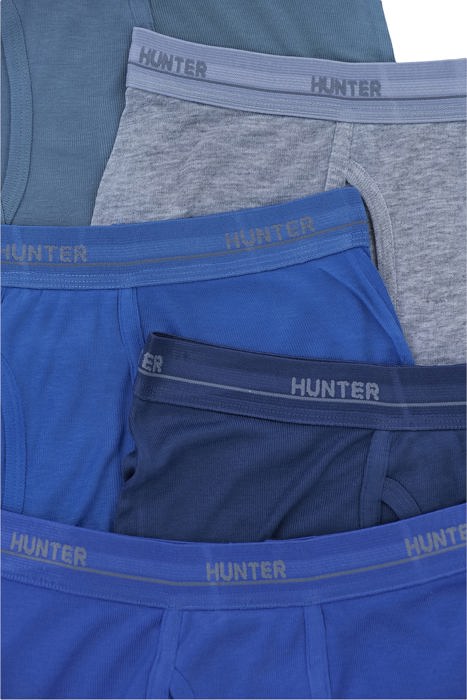 Men's Multi-Item Pack of Solid Colored Cotton Blend Boxer Briefs