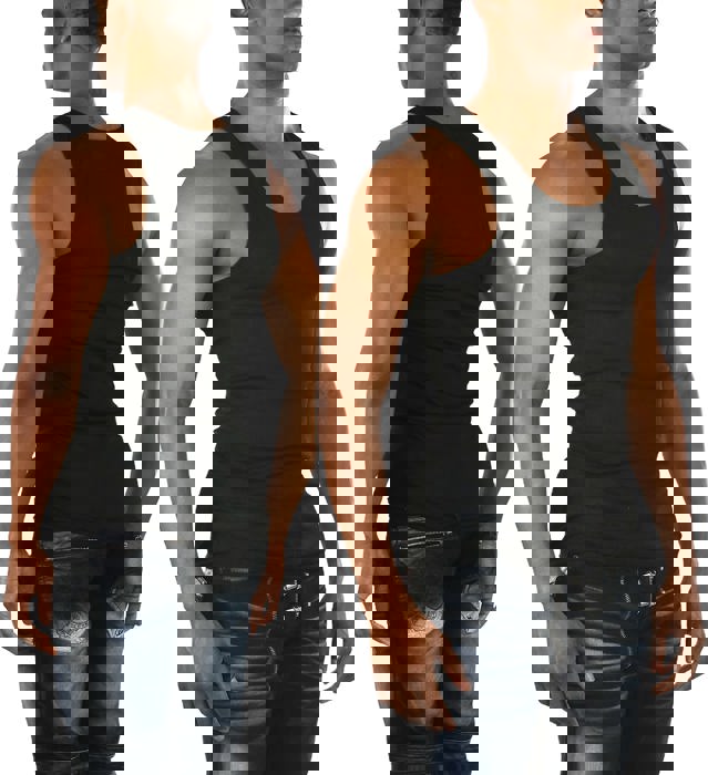 Men's Cotton Blend Slim Fit Shallow Scoop Neck Sleeveless A-Shirts